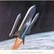 Illustration for article titled This Concept Art From The Shuttle Programapos;s Early Days Is Gorgeous, Deliciously Retro
